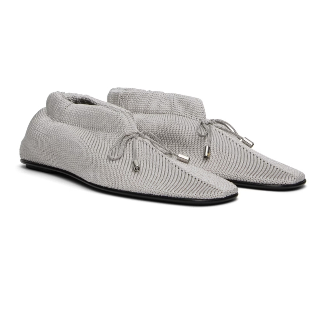 TOTEME Metallic Knitt Ballet Flats.